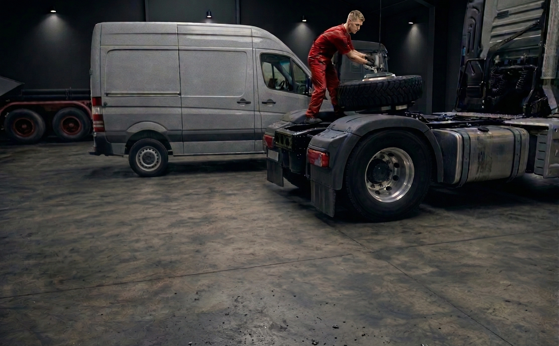 Profesionali vilkikų ir autovežių techninė priežiūra servisuose Lietuvoje bei Vokietijoje (Augsburge)